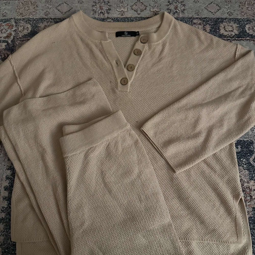 Tan Lillusory Comfy loungewear set